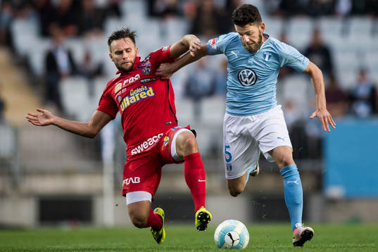 Falkenbergs Johannes Vall och Malmö FFs Erdal Rakip