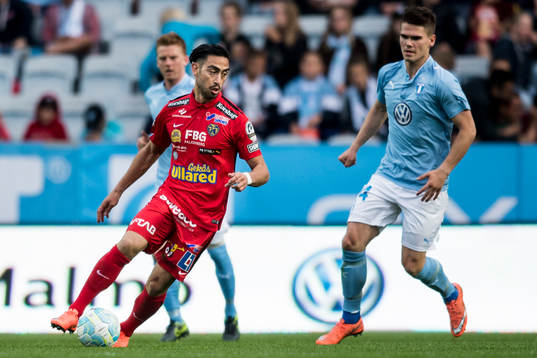 Falkenbergs Amin Nazari och Malmö FFs Vidar Örn