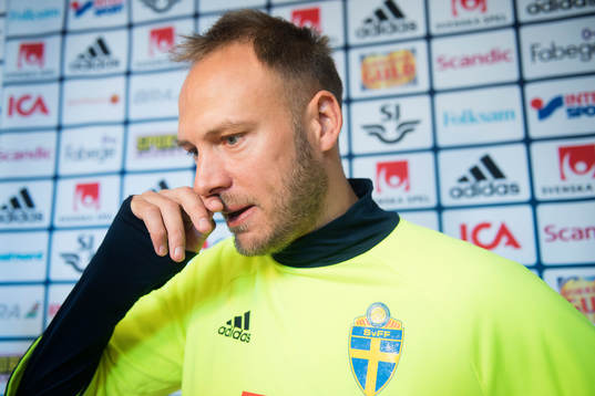 Andreas Granqvist i mixed zone