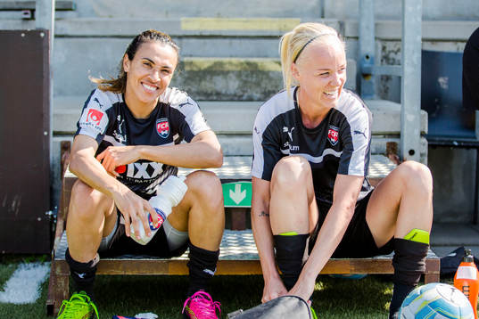 Rosengårds Marta Viera Da Silva och Caroline Seger