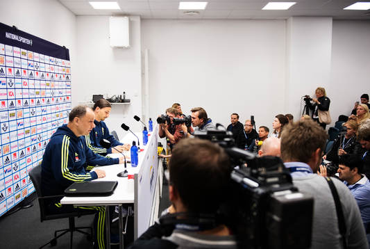 Presschef Niklas Bodell och Zlatan Ibrahimovic