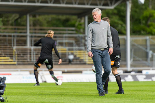 Varbergs tränare Jörgen Wålemark före fotbollsmatchen i