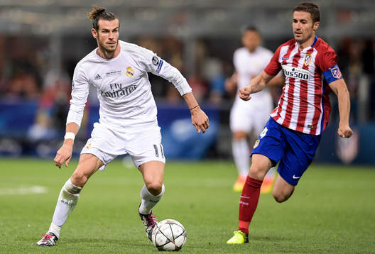 Real Madrids Gareth Bale och Atletico Madrids Gabi