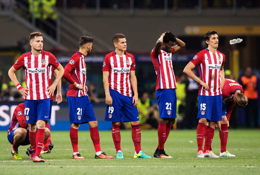 Atletico Madrids spelare deppar