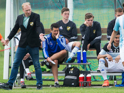 IFK Hässleholms tränare Daniel Nilsson och Fredrik