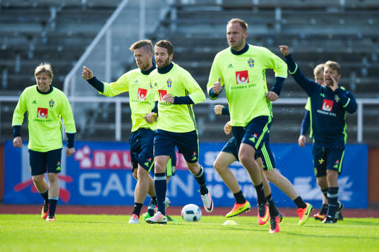 Emil Forsberg, Pontus Jansson, Marcus Rohdén och Andreas