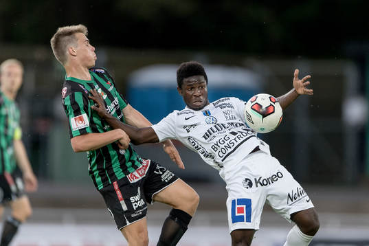 Varbergs Elias Andersson och Sirius Kingsley Kofi Sarfo