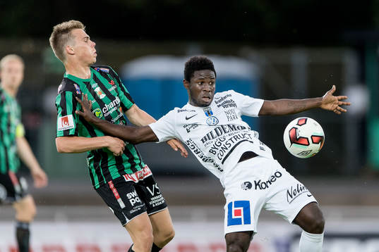 Varbergs Elias Andersson och Sirius Kingsley Kofi Sarfo