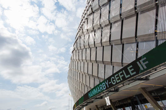 Exteriör av Tele2 Arena