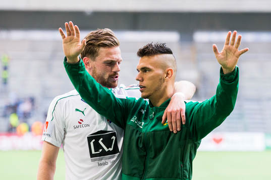 Hammarbys Arnor Smarason och Alexssander Medeiros de