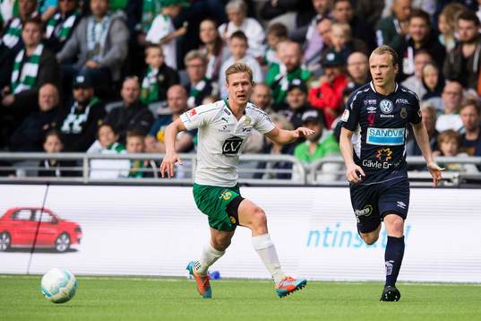 Hammarbys Erik Israelsson och Gefles Jesper Florén