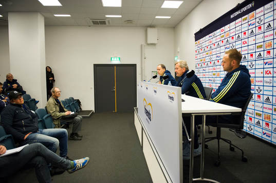 Förbundskapten Erik Hamrén och Andreas Granqvist