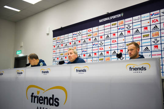 Förbundskapten Erik Hamrén och Andreas Granqvist