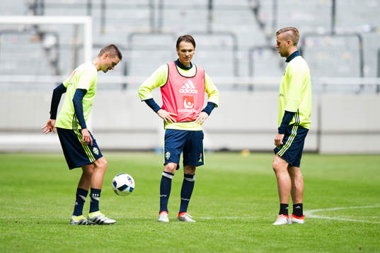 Mikael Lustig, Albin Ekdal och Pontus Jansson
