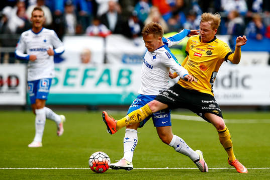 Elfsborgs Simon Lundevall och Norrköpings Sebastian