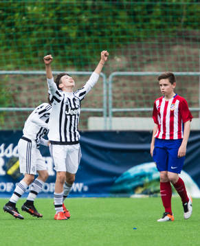 Juventus spelare jublar