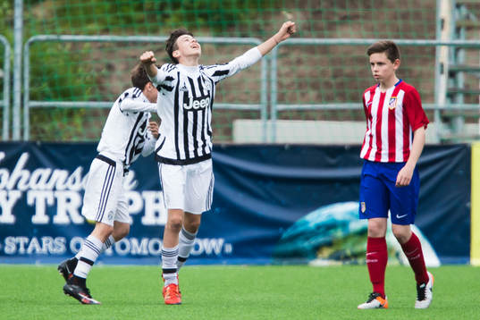 Juventus spelare jublar