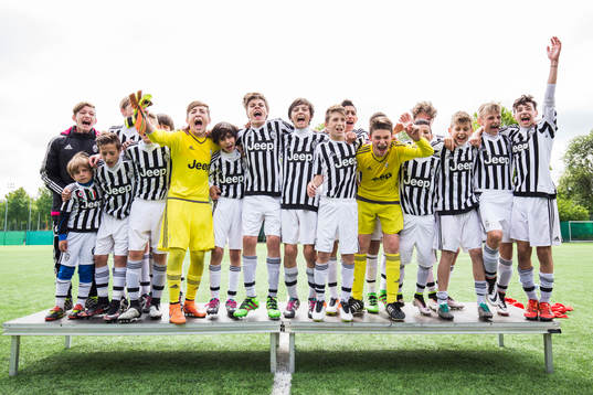 Juventus spelare jublar