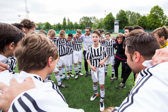Juventus spelare jublar
