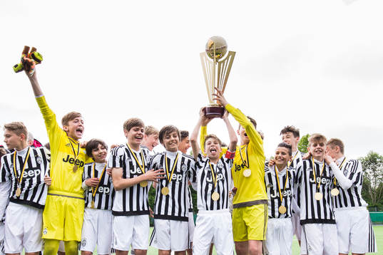 Juventus spelare jublar