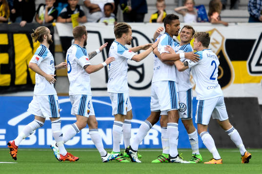 Djurgårdens Mathias Ranegie jublar