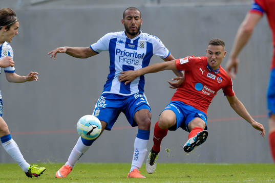 Helsingborgs Jordan Larsson och IFK Göteborgs Haitam