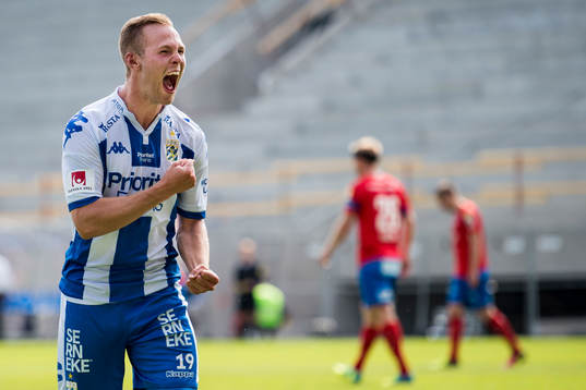 IFK Göteborgs Gustav Engvall jublar