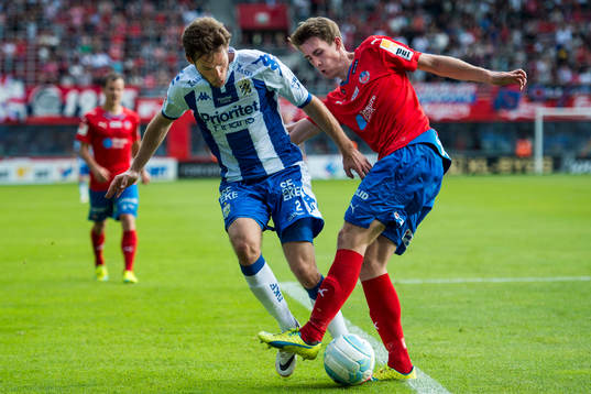 IFK Göteborgs Emil Salomonsson och Helsingborgs Adam