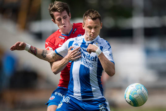 Helsingborgs Adam Eriksson och IFK Göteborgs Jakob Ankersen