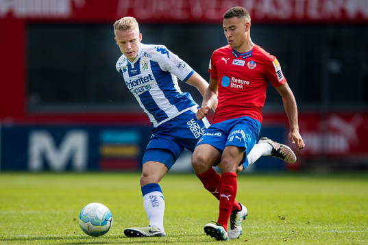 IFK Göteborgs Hjörtur Hermannsson och Helsingborgs Jordan