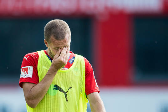 Helsingborgs Christoffer Andersson gråter