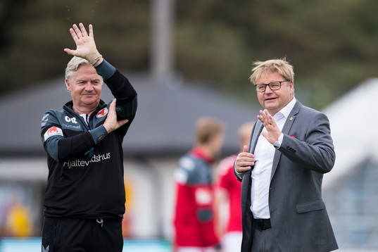 Kalmars lagledare Ola Ragnarsson och Kalmars tränare Peter