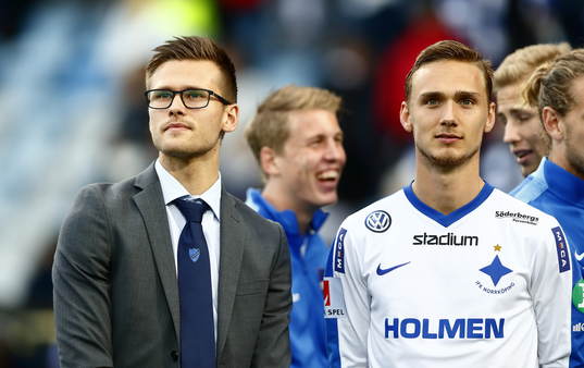 Norrköpings Arnor Ingvi Traustason och Linus Wahlqvist