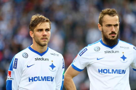 Norrköpings Christoffer Nyman och Emir Kujovic när