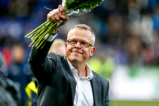 Norrköpings manager Janne Andersson tackar publiken