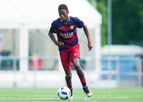 Barcelonas Moriba Kourouma i aktion