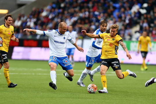 Norrköpings Daniel Sjölund och Elfsborgs Thomas Kind
