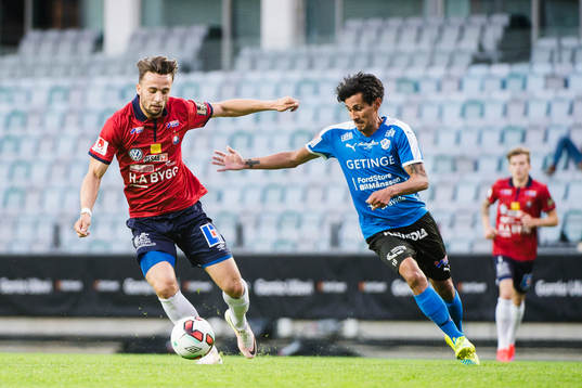 Örgrytes Dardan Mustafa och Halmstads Antonio Rojas