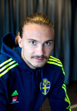 Svenska fotbollslandslagets Erik Johansson