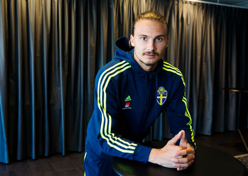 Svenska fotbollslandslagets Erik Johansson