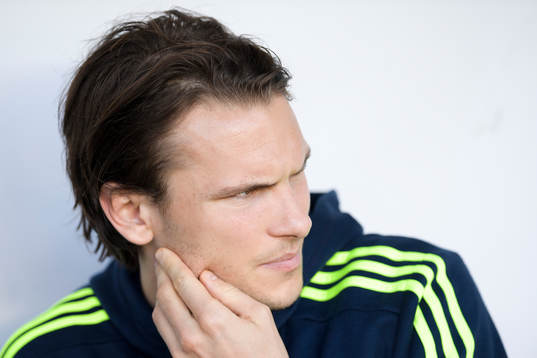 Sveriges Albin Ekdal före fotbollslandskampen mellan