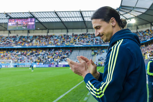 Sveriges Zlatan Ibrahimovic  hyllas av publiken