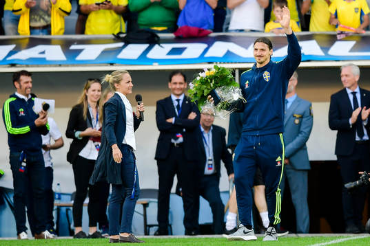 Sveriges Zlatan Ibrahimovic hyllas utav publiken