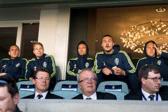 Sveriges Robin Olsen, Oscar Lewicki, Marcus Berg och Erik