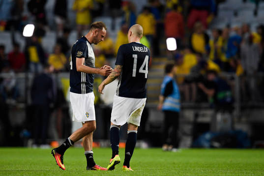 Sveriges Andreas Granqvist och Victor Nilsson Lindelöf