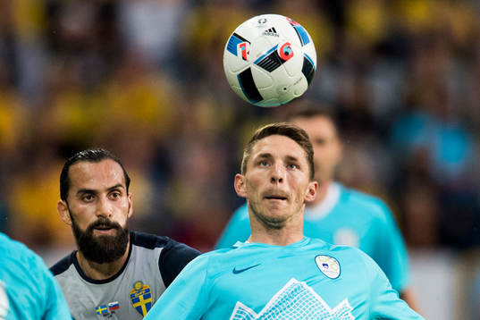 Sveriges Erkan Zengin och Sloveniens Rajko Rotman