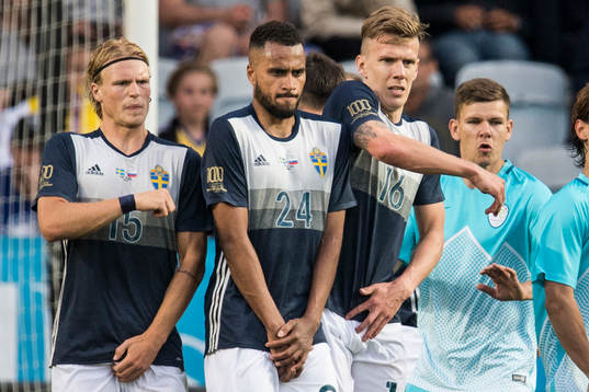 Sveriges Oscar Hiljemark, Isaac Kiese Thelin och Pontus