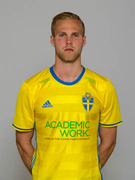 Gustav Engvall, spelare i Sveriges U21-landslag i fotboll
