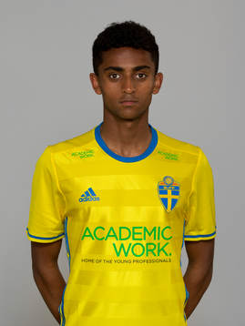 Tesfaldet Tekie, spelare i Sveriges U21-landslag i fotboll