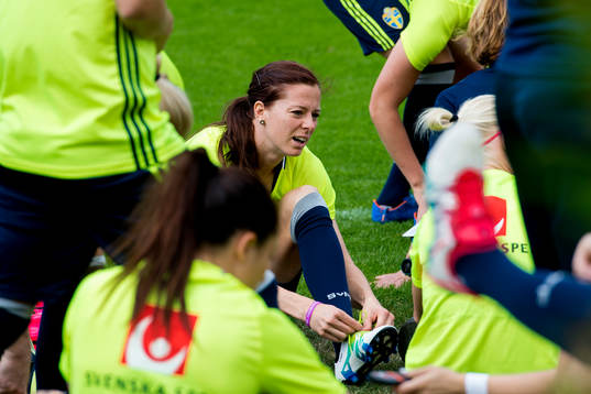 Bläddra bland fler bilder av Fotboll, Dam, Träning Sverige